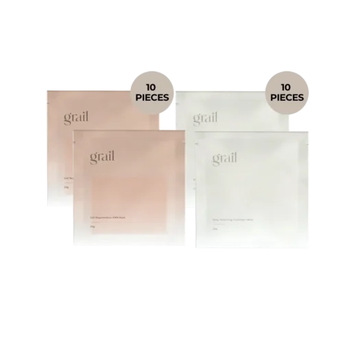 GRAIL Skin Reset Kit – NMN (2 Boxes) + Hydrating Masks Anti Aging (2 Boxes)