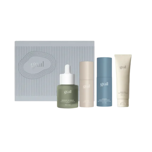 GRAIL The Essential Reset – Deep Pore Cleanser, Ceramide Moisturiser, Exosome Serum & SPF